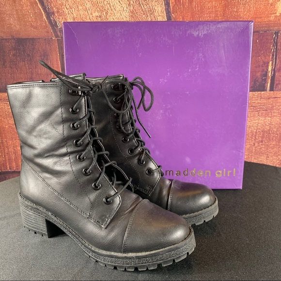 Madden Girl Shoes Madden Girl Laceup Vamp Combat Boots Poshmark